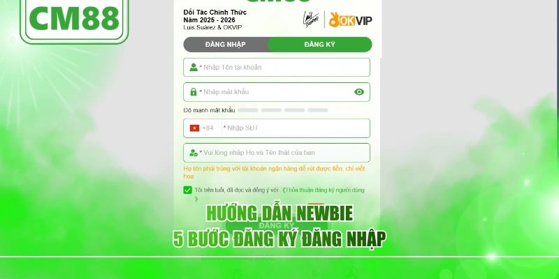 hướng dẫn newbie 5 bước đăng ký đăng nhập
